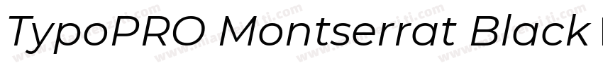 TypoPRO Montserrat Black 语言英文字体转换